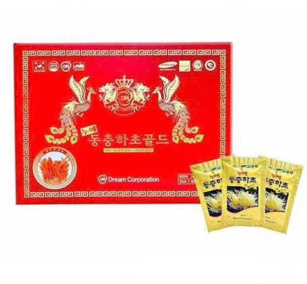 Nước Đông Trùng Hạ Thảo Hộp Gỗ Dream Hàn Quốc 60 Gói x 30ml Chính Hãng